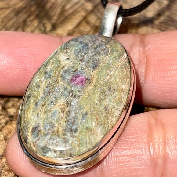 Ruby Fuschite Pendant 2” - Picture 4 of 7
